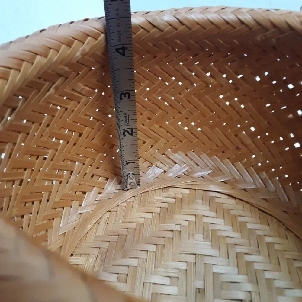 Bohemian Vintage Circle Woven Boho Basket/ Plant Stand